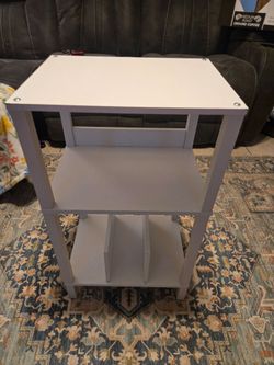 White Record Player Table