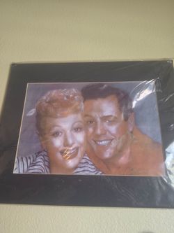 Lucille Ball and Desi Arnaz CHALK Print