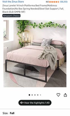 ZINUS Lorelei 14 Inch Metal Platform Bed Frame - Minimalist Sophistication