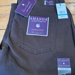 Gloria Vanderbilt Amanda Jean size 16s Coffee Roast (brown)