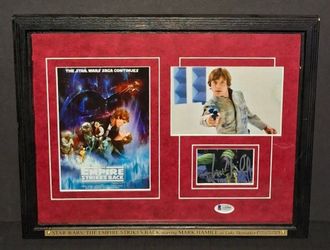 🔥 Mark Hamill Signed Autographed Framed Signature Cut Luke Skywalker Beckett COA 🔥