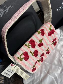 Cherry beaded purse