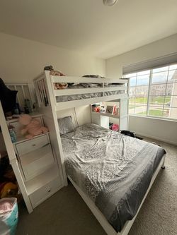 Bunk Beds w Drawers, Desk, and Storage