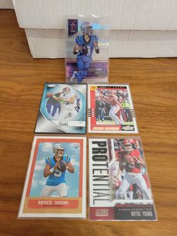 Bryce Young Rookie Football Card Lot (5 Cards)