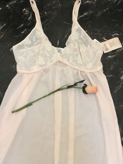 Ladies Boutique Nightgown Neglige Lingerie Sleepwear Loungwear Teddy Ballet Pink Bridal NEW W TAGS