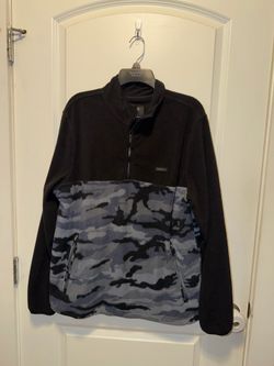 Oneill TRVLR Conway Superfleece Pullover Black Camo Mens Size large