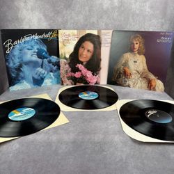 Loretta Lynn Tammy Wynette Barbara Mandrell LP Vinyl Record Lot Country MCA Epic