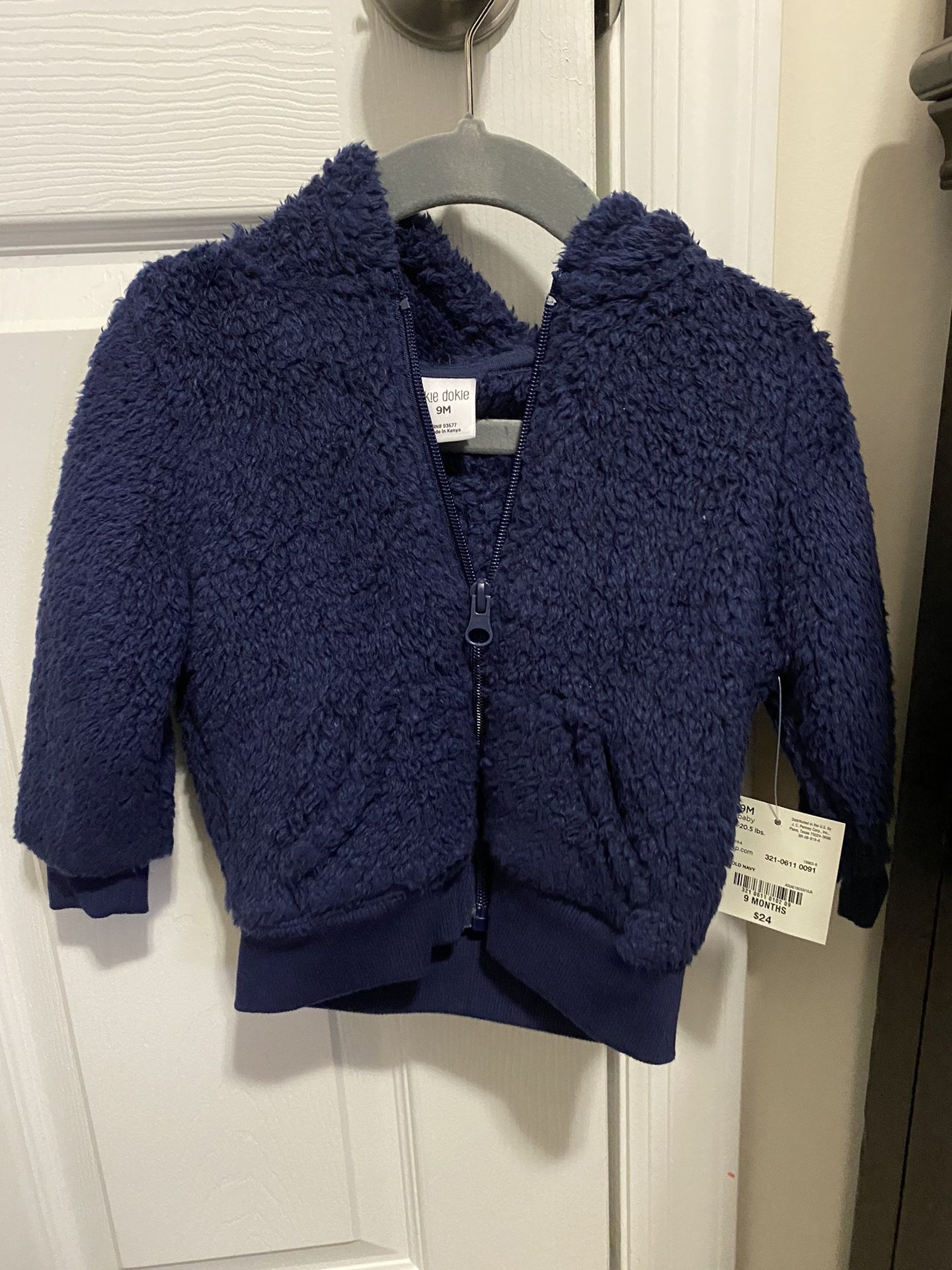 New Infant Boys Zipper-up Sherpa Jacket - 9 Months