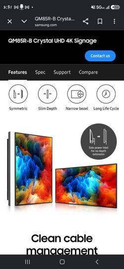 85" Samsung Smart Monitor