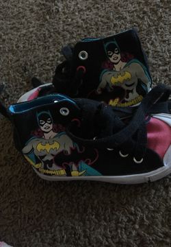 Little girl batgirl shoes