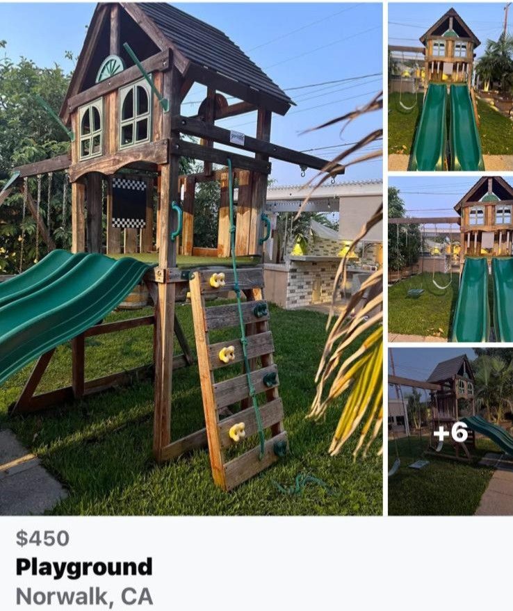 Playground With Swing Set