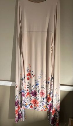 Club L London Pink Maternity Midi Dress Cape Sleeves Floral Women’s US SZ 12 NWT Baby bump photo shoot baby shower dress ruching