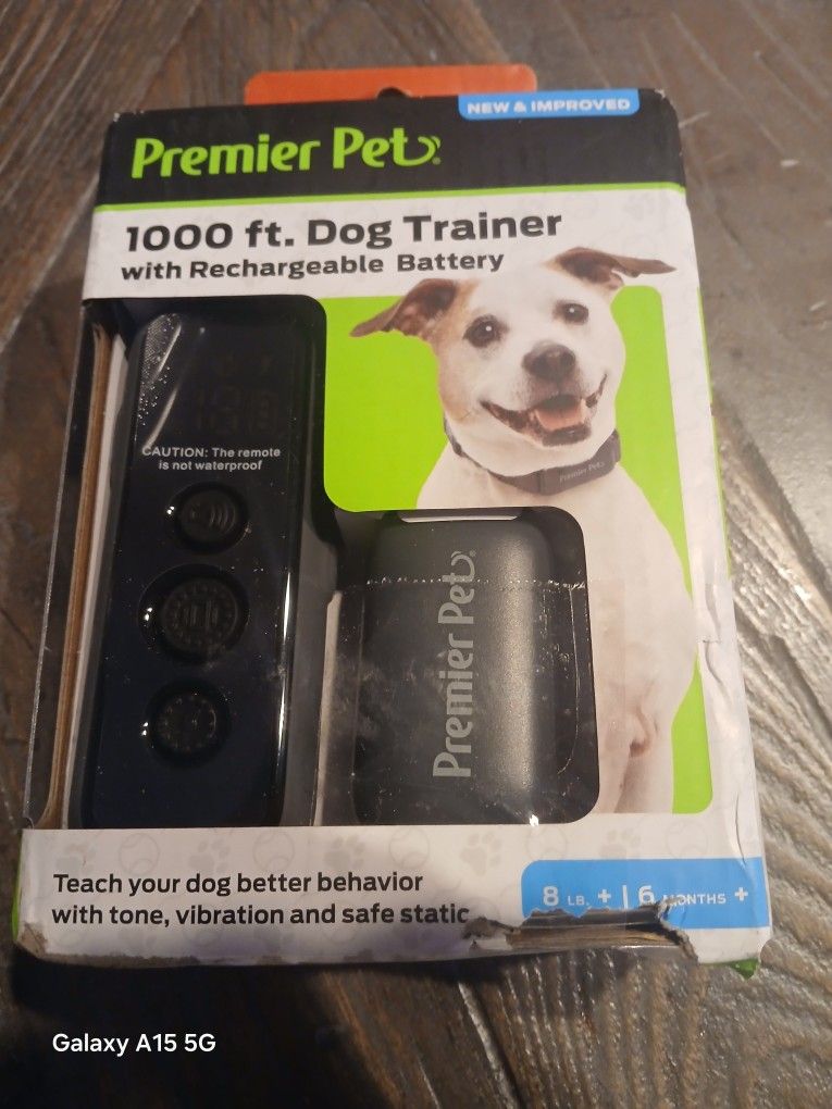 Premier Pet 1000-ft with Rechargeable Battery Dog Remote Training Collar, Gray