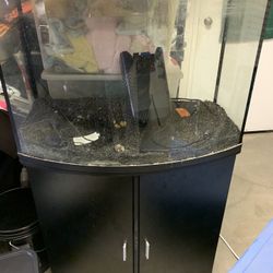 Bow Front Fish Tank With Stand 