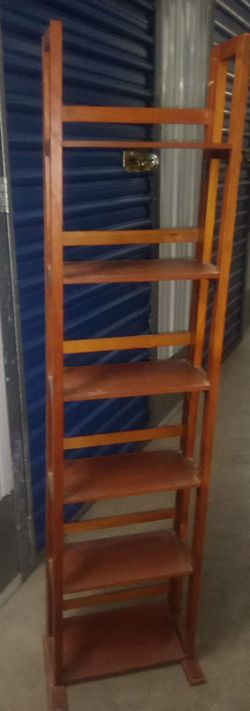 Tall Narrow Wooden Bookshelf