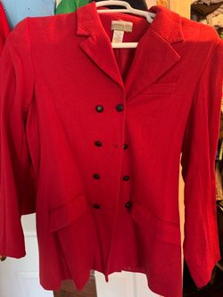 Coldwater Creek Red Double-Breasted Blazer