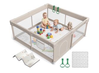 Baby Play Pen + Play Mat