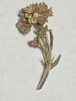 Vintage 1960's Flower Art Brooch 