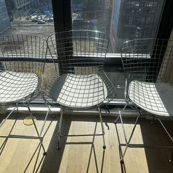 Mid century modern metal counter stools