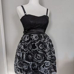 Black Sequin / Rosette Dress ($55)