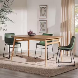 Walker Edison Mid-Century Dining Table – English Ash – Seats 4–6