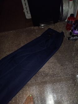 Long Navy Blue Drapes