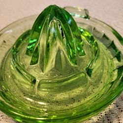 Uranium Glass Citrus Juicer