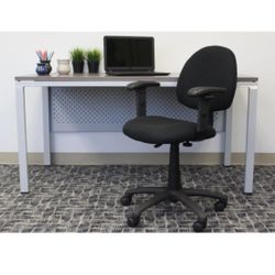 Boss office products perfect posture delux fabric task chair with adjustable arms in black deals