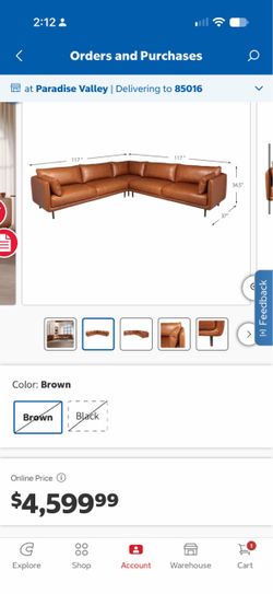 Costco leather couch