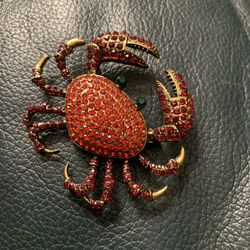 Red Crab Brooch 2.25x2.5