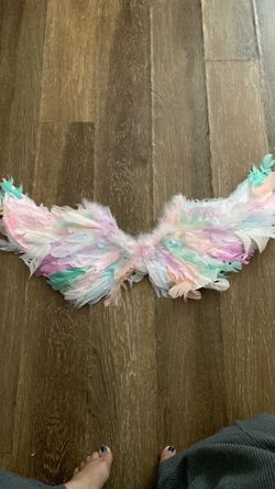 Pastel Feather Angel Wings Costume Accessory