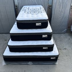 Queen Size Mattress Pillow Top 12” Thick.     Brand New Mattress.     Same Day Delivery    All Sizes Available 