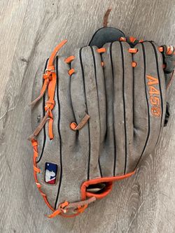 Wilson A450 Baseball Glove Gray Orange