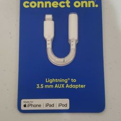 onn Lightning to Aux Cord Adapter For Apple for Sale in Delray