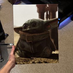 Baby Yoda Canvas Poster 