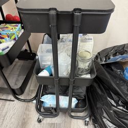 Plastic storage cart