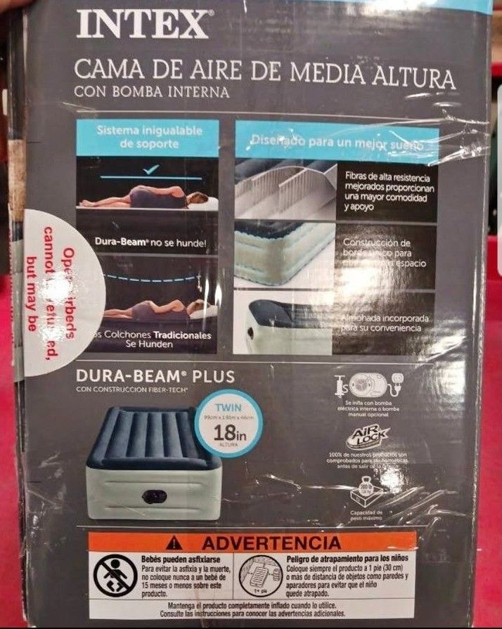 intex twin air mattress 18 inch