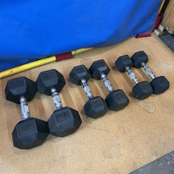 Hexagon dumbbells