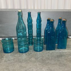 Turquoise Glass For Event Decorating 
