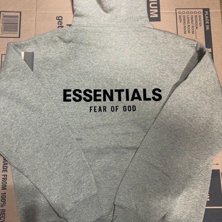 Essentials Hoodie Dark Oatmeal Size M-L