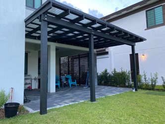 Wood pergola