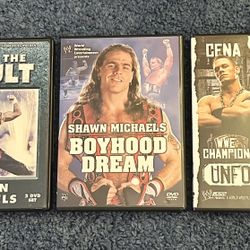 Lot Of 3 WWE DVD TV Series - Shawn Michaels/Unforgiven (2003-2005)