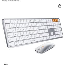 ProtoArc - Backlit Bluetooth Keyboard Mouse for Mac, KM100-A Ultra Slim Wireless Keyboard Mouse for Mac, Rechargeable, Multi-Device for MacBook Pro, M