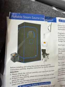 New portable sauna tent kit with folding chair and remote control