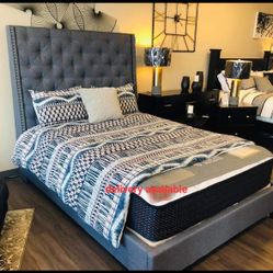 Gray Bed Frame 