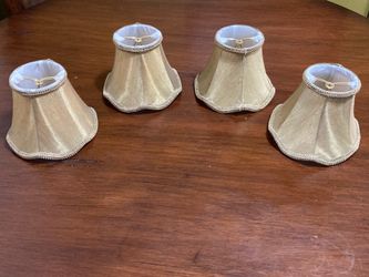 Set of (4) Beige Chandelier Lampshades