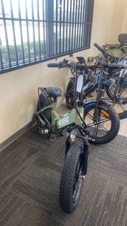 F10 step thru foldable w bike 750w/ 48v 10 AH (30mph /50 miles battery) green 275 lb max