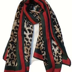 Leopard striped scarf