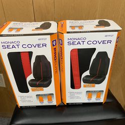 Set Of 2 Brand New Universal Faux Leather Seat Covers