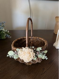 Flower Girl Wicker Basket